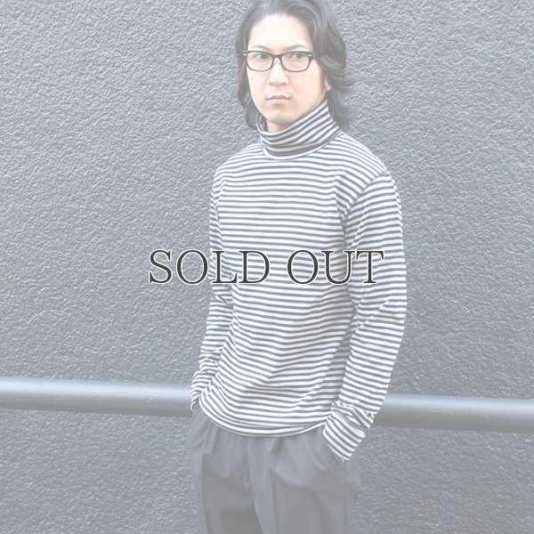画像8: 高密度シルケットボーダープロテクトボッシュタートルネック長袖カットソー【MADE IN JAPAN】『日本製』/ Upscape Audience
