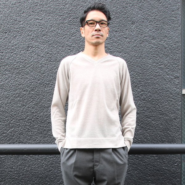 画像8: 【RE PRICE/価格改定】9GスパンニットソーVネック長袖ラグランスウェット【MADE IN JAPAN】『日本製』/ Upscape Audience