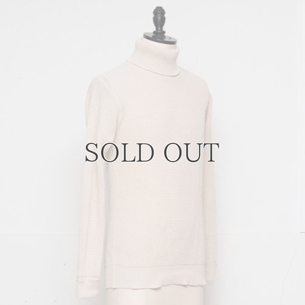 画像4: リブ×アゼ編みタートルネックコットンニット【MADE IN JAPAN】『日本製』/ Upscape Audience