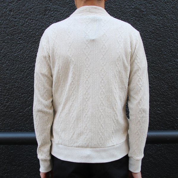 画像10: ケーブル セットインスリーブ モックVネック ニットソー カーディガン【MADE IN JAPAN】『日本製』/ Upscape Audience