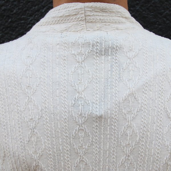 画像14: ケーブル セットインスリーブ モックVネック ニットソー カーディガン【MADE IN JAPAN】『日本製』/ Upscape Audience