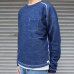 画像10: 本藍染裏毛 サドルショルダー 胸ポケ付 ヘムラウンド L/S スウェット【MADE IN TOKYO】『東京製』/ Upscape Audience