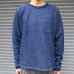 画像17: 本藍染裏毛 サドルショルダー 胸ポケ付 ヘムラウンド L/S スウェット【MADE IN TOKYO】『東京製』/ Upscape Audience