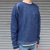 画像13: 本藍染裏毛 サドルショルダー 胸ポケ付 ヘムラウンド L/S スウェット【MADE IN TOKYO】『東京製』/ Upscape Audience