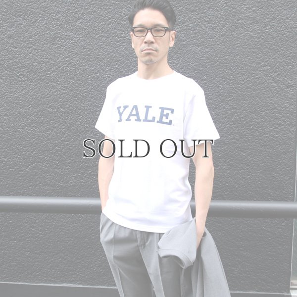 画像3: 6.2oz丸胴YALE"YALE"オールドプリントTEE / Audience