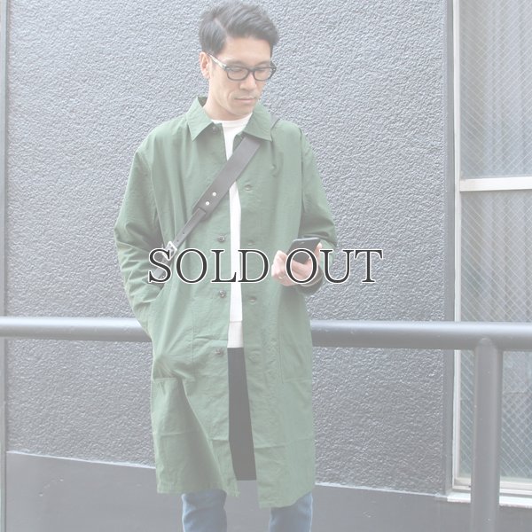 画像3: ヴィンテージナイロンオックス ルーズフィット ステンカラーロングコート【MADE IN JAPAN】『日本製』/ Upscape Audience