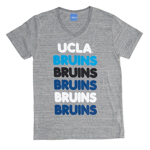 画像9: 【RE PRICE / 価格改定】 UCLA"BRUINS"コットン/三素材混カレッジプリント半袖VネックTシャツ / Audience