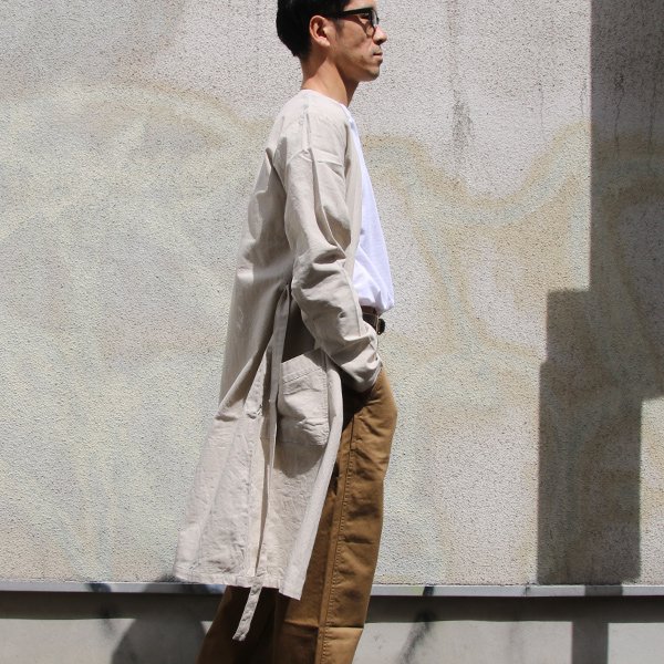 画像9: 【RE PRICE / 価格改定】ソフトリネンコットンキャンバスガウン_Coat【MADE IN JAPAN】『日本製』  / Upscape Audience