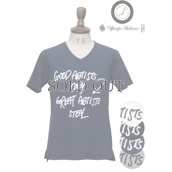 画像15: ラフィー天竺"GOOD ARTISTS..."プリントポケット付きVネックT【MADE IN JAPAN】『日本製』/ Upscape Audience