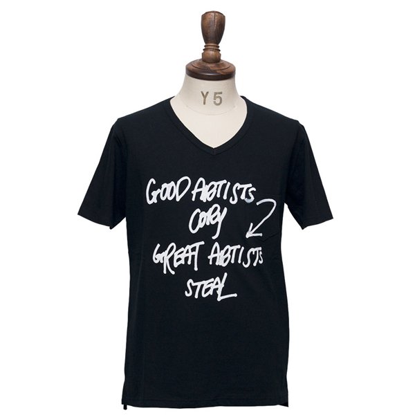 画像13: 【RE PRICE / 価格改定】ラフィー天竺"GOOD ARTISTS..."プリントポケット付きVネックT【MADE IN JAPAN】『日本製』/ Upscape Audience