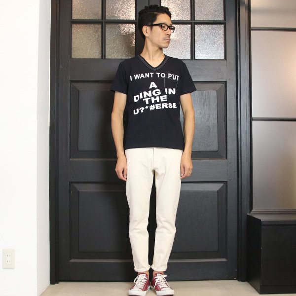 画像14: 【RE PRICE / 価格改定】 ラフィー天竺"WANT"Vネックポケット付きカットソー【MADE IN JAPAN】 / Upscape Audience