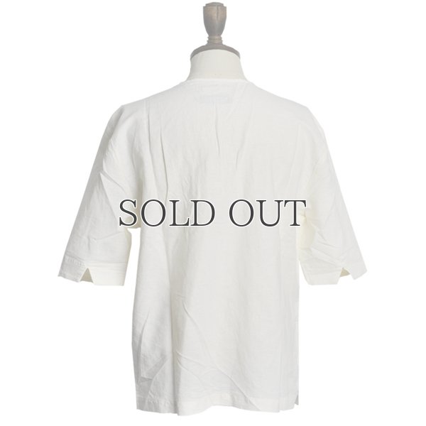 画像5: コンチョボタンノンカラールーズシルエットプルオーバースキッパー5分袖シャツ / Revo × Audience