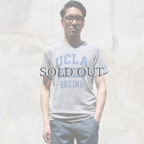 画像2: UCLA"UCLA EST.1919 BRUINS"三素材混カレッジプリント半袖クルーネックTシャツ / Audience