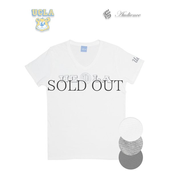 画像11:  UCLA"UCLA"ロゴ三素材混カレッジプリント半袖VネックTシャツ / Audience