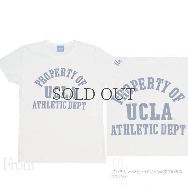 画像5: UCLA"PROPERTY OF UCLA ATHLETIC DEPT"三素材混カレッジプリント半袖クルーネックTシャツ / Audience