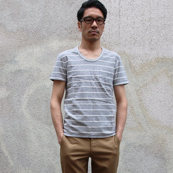 画像6: 【RE PRICE/価格改定】ロープボーダーポケット付きUネックカットソー 【MADE IN JAPAN】 / Upscape Audience