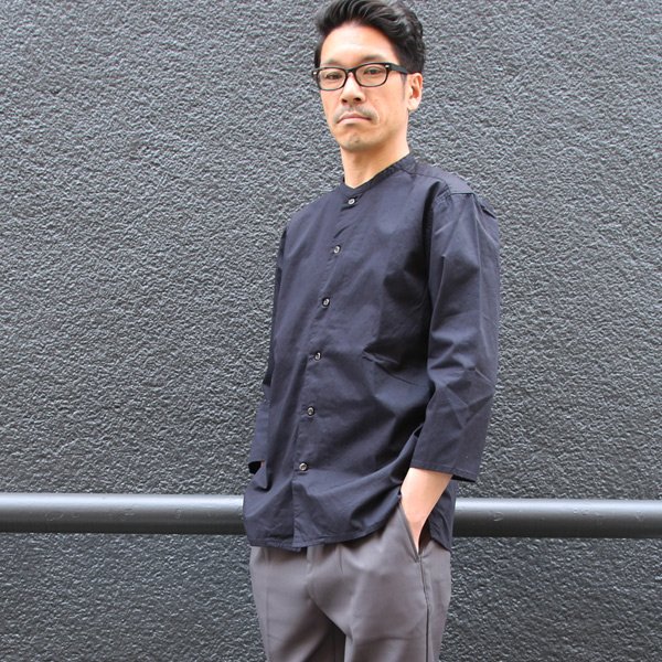 画像9: 【RE PRICE / 価格改定】コットンギャバジン マオカラー 七分袖 シャツジャケット【MADE IN JAPAN】『日本製』/ Upscape Audience