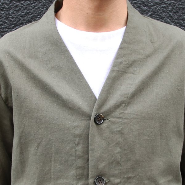 画像19: 綿麻ビンテージソフトキャンバス モックV/N カーデジャケット『日本製』/ Upscape Audience