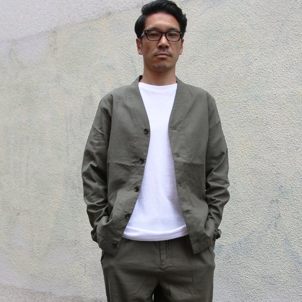 画像11: 綿麻ビンテージソフトキャンバス モックV/N カーデジャケット『日本製』/ Upscape Audience