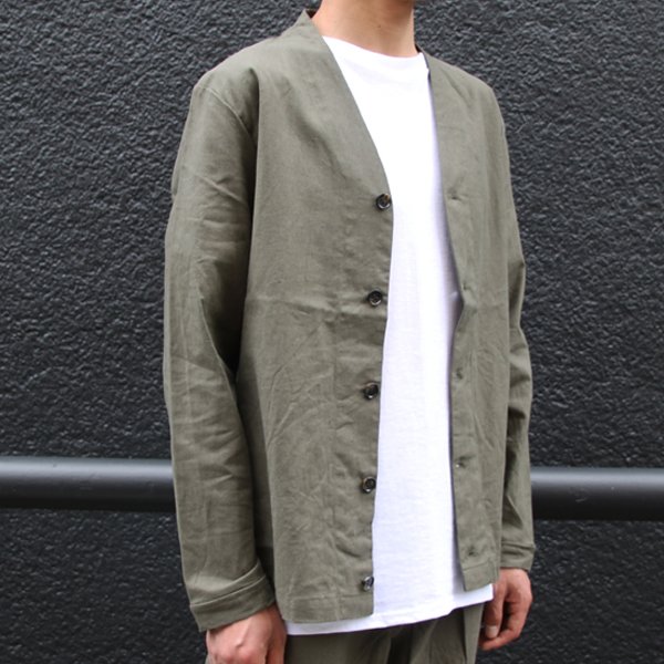 画像17: 綿麻ビンテージソフトキャンバス モックV/N カーデジャケット『日本製』/ Upscape Audience