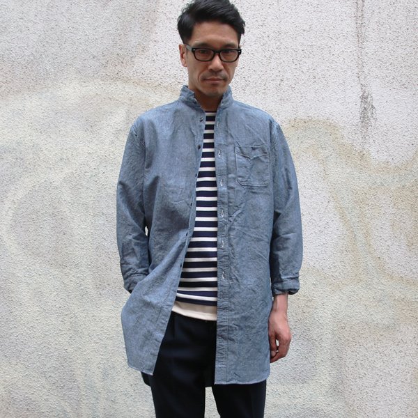 画像21: French Linen（フレンチリネン）綿麻交織ダンガリー ローマシャツコート【MADE IN JAPAN】『日本製』/ Upscape Audience