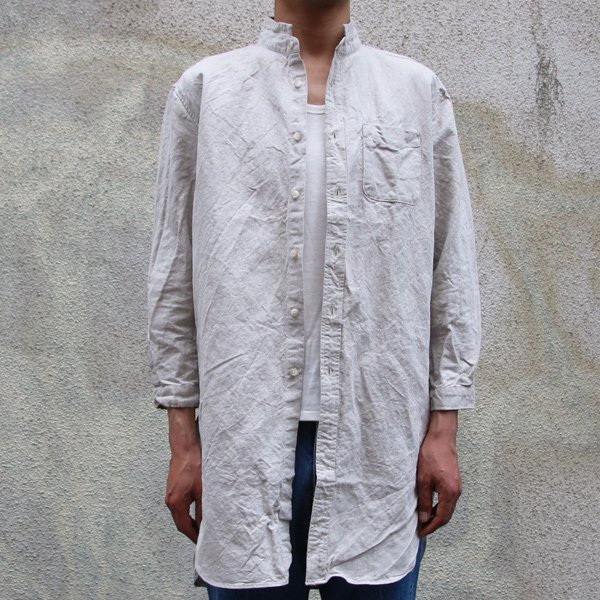 画像10: French Linen（フレンチリネン）綿麻交織ダンガリー ローマシャツコート【MADE IN JAPAN】『日本製』/ Upscape Audience