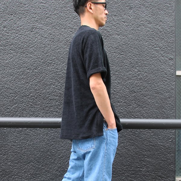 画像3: ロングパイル C/Nサイドスリット ロールアップ S/STee『日本製』Upscape Audience