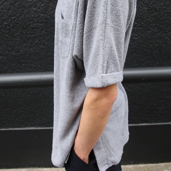 画像12: ロングパイル C/Nサイドスリット ロールアップ S/STee『日本製』Upscape Audience