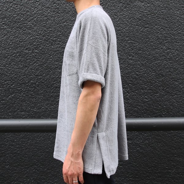 画像7: ロングパイル C/Nサイドスリット ロールアップ S/STee『日本製』Upscape Audience