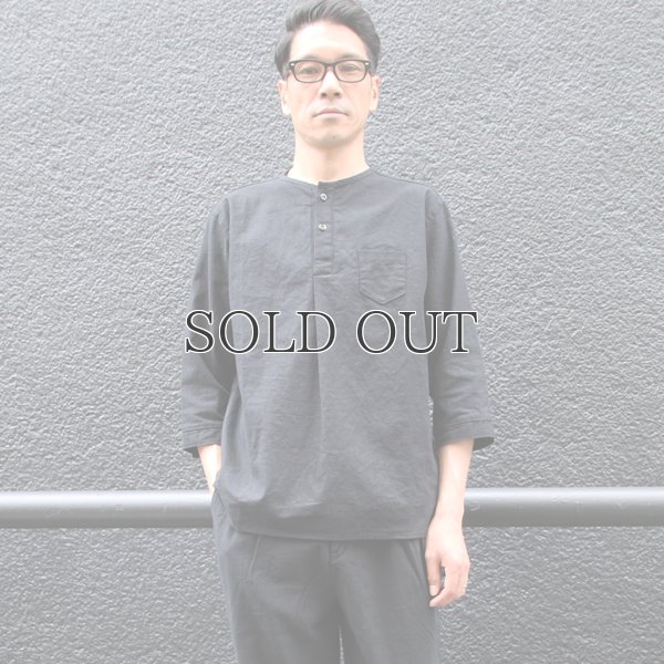 画像4: ソフトリネンコットンキャンバス C/N ヘンリー7/Sシャツ【MADE IN JAPAN】『日本製』/ Upscape Audience