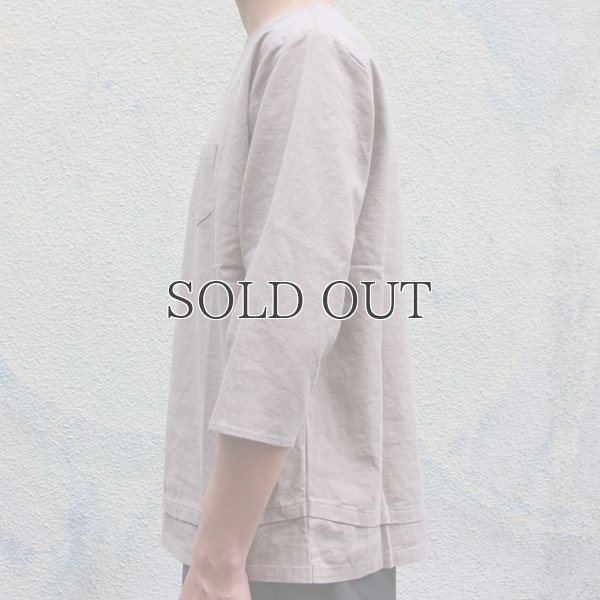 画像10: ソフトリネンコットンキャンバス 胸ポケ付 Wヘム 7/Sシャツ【MADE IN JAPAN】『日本製』/ Upscape Audience