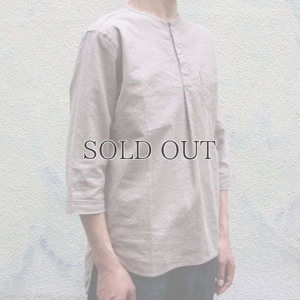 画像9: ソフトリネンコットンキャンバス C/N ヘンリー7/Sシャツ【MADE IN JAPAN】『日本製』/ Upscape Audience