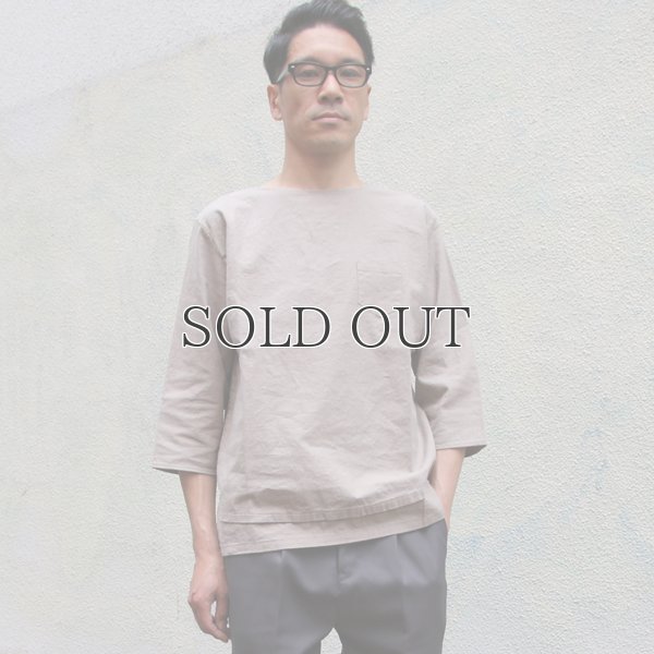 画像6: ソフトリネンコットンキャンバス 胸ポケ付 Wヘム 7/Sシャツ【MADE IN JAPAN】『日本製』/ Upscape Audience