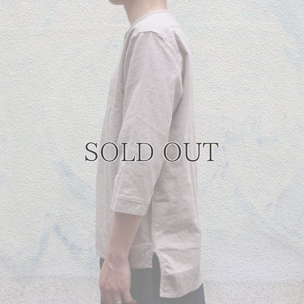 画像7: ソフトリネンコットンキャンバス C/N ヘンリー7/Sシャツ【MADE IN JAPAN】『日本製』/ Upscape Audience