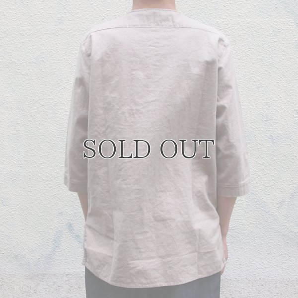 画像8: ソフトリネンコットンキャンバス C/N ヘンリー7/Sシャツ【MADE IN JAPAN】『日本製』/ Upscape Audience