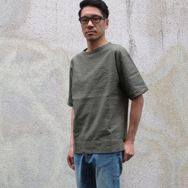 画像7: 【RE PRICE/価格改定】ソフトリネンコットンキャンバス 胸ポケ付 5分袖シャツ【MADE IN JAPAN】『日本製』/ Upscape Audience