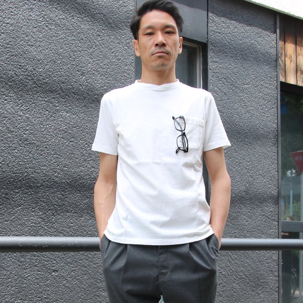画像15: 【RE PRICE / 価格改定】吊り編み天竺オーバーラップクルーネックグラスポケ付半袖_TEE【MADE IN TOKYO】『東京製』  / Upscape Audience