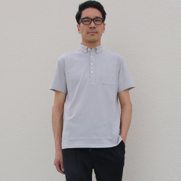 画像12: 【RE PRICE/価格改定】コーマ天竺 チビ衿ボタンダウン グラスポケット付 ポロシャツ【MADE IN JAPAN】『日本製』/ Upscape Audience