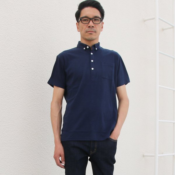 画像14: 【RE PRICE/価格改定】コーマ天竺 チビ衿ボタンダウン グラスポケット付 ポロシャツ【MADE IN JAPAN】『日本製』/ Upscape Audience