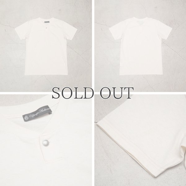 画像4: オーガニックコットン天竺コンチョ釦ヘンリー半袖Tシャツ【MADE IN JAPAN】『日本製』/ Upscape Audience