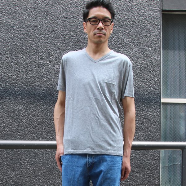 画像12: 【RE PRICE / 価格改定】ナノシア汗止め加工プライマリー天竺Vネックポケット付き半袖カットソー【MADE IN JAPAN】『日本製』/ Upscape Audience
