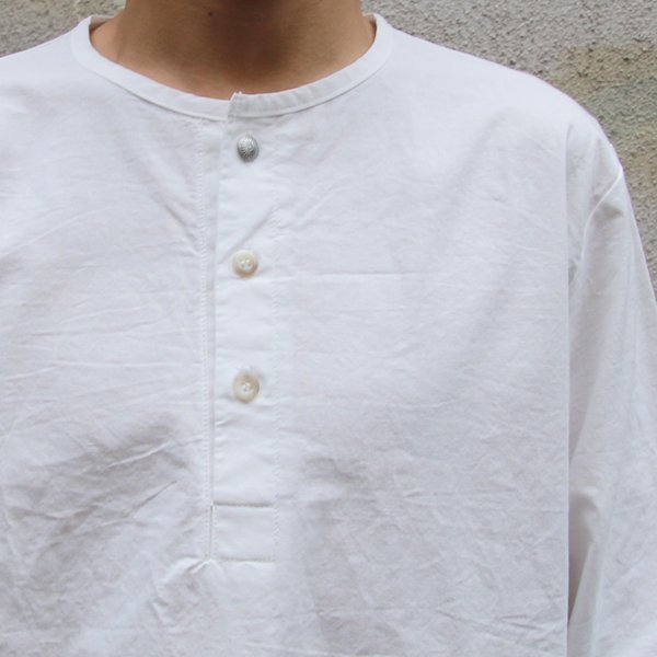 画像16: コットンクロス C/Nヘンリー コンチョ釦 7分袖シャツ【MADE IN JAPAN】『日本製』 / Upscape Audience