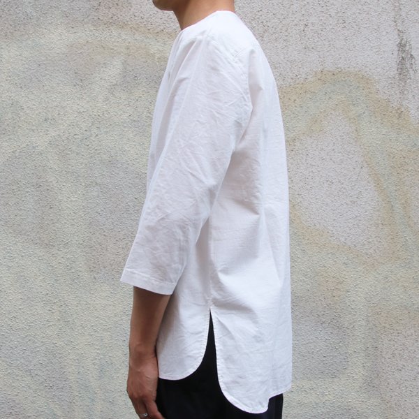 画像13: コットンクロス C/Nヘンリー コンチョ釦 7分袖シャツ【MADE IN JAPAN】『日本製』 / Upscape Audience