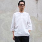 More photos1: コットンクロス C/Nヘンリー コンチョ釦 7分袖シャツ【MADE IN JAPAN】『日本製』 / Upscape Audience
