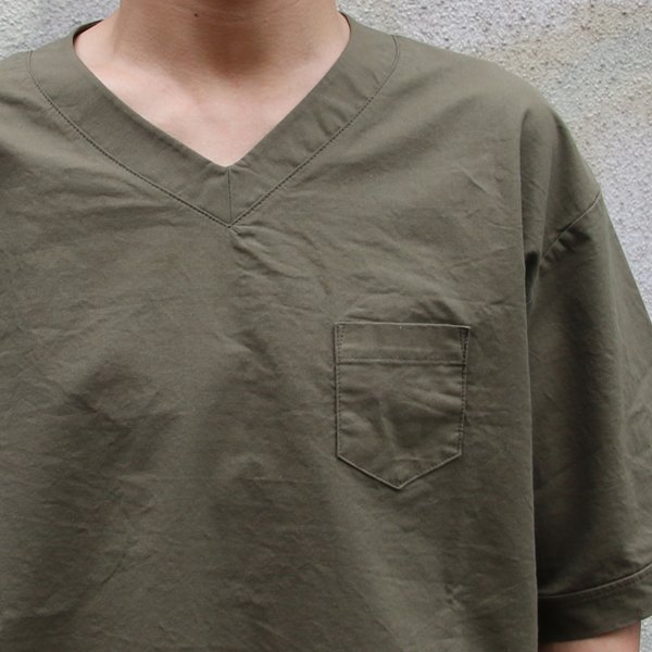 画像17: 【RE PRICE/価格改定】コットンクロス Vネック ポケ付 5分袖シャツ【MADE IN JAPAN】『日本製』 / Upscape Audience