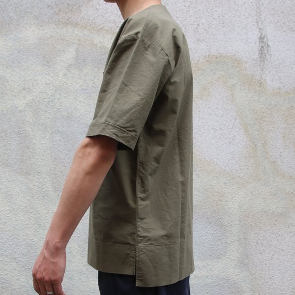 画像14: 【RE PRICE/価格改定】コットンクロス Vネック ポケ付 5分袖シャツ【MADE IN JAPAN】『日本製』 / Upscape Audience