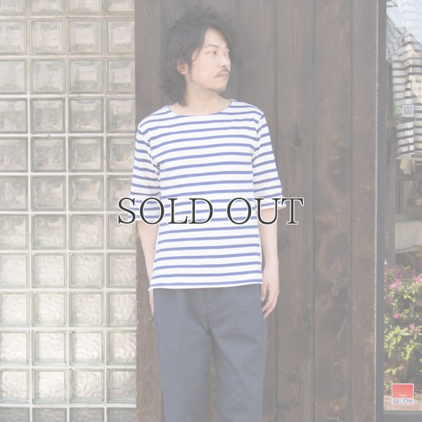 画像14: BSQ度詰天竺×タイプライターボートネック ハーフスリーブカットソー【MADE IN JAPAN】『日本製』/ Upscape Audience