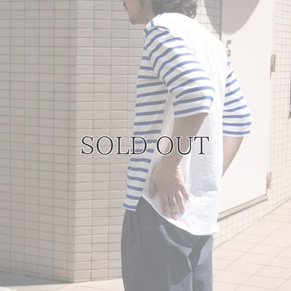 画像15: BSQ度詰天竺×タイプライターボートネック ハーフスリーブカットソー【MADE IN JAPAN】『日本製』/ Upscape Audience