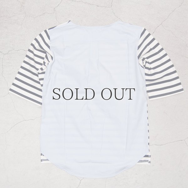 画像6: BSQ度詰天竺×タイプライターボートネック ハーフスリーブカットソー【MADE IN JAPAN】『日本製』/ Upscape Audience