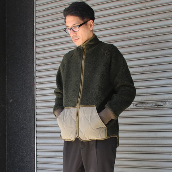 画像9: 【Lanificio Becagli(ベッカリー)】トスカーナボア NL ARMY スタンドブルゾン【MADE IN JAPAN】『日本製』【送料無料】/ Upscape Audience